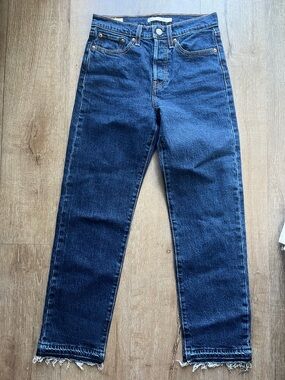 Levi's Dark Blue wedgie Straight Jeans